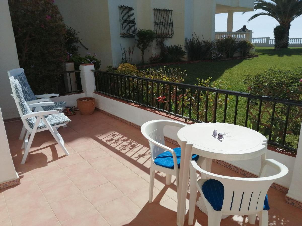Sea & Pool View Garden Apartment Las Palmeras Nerja Extérieur photo