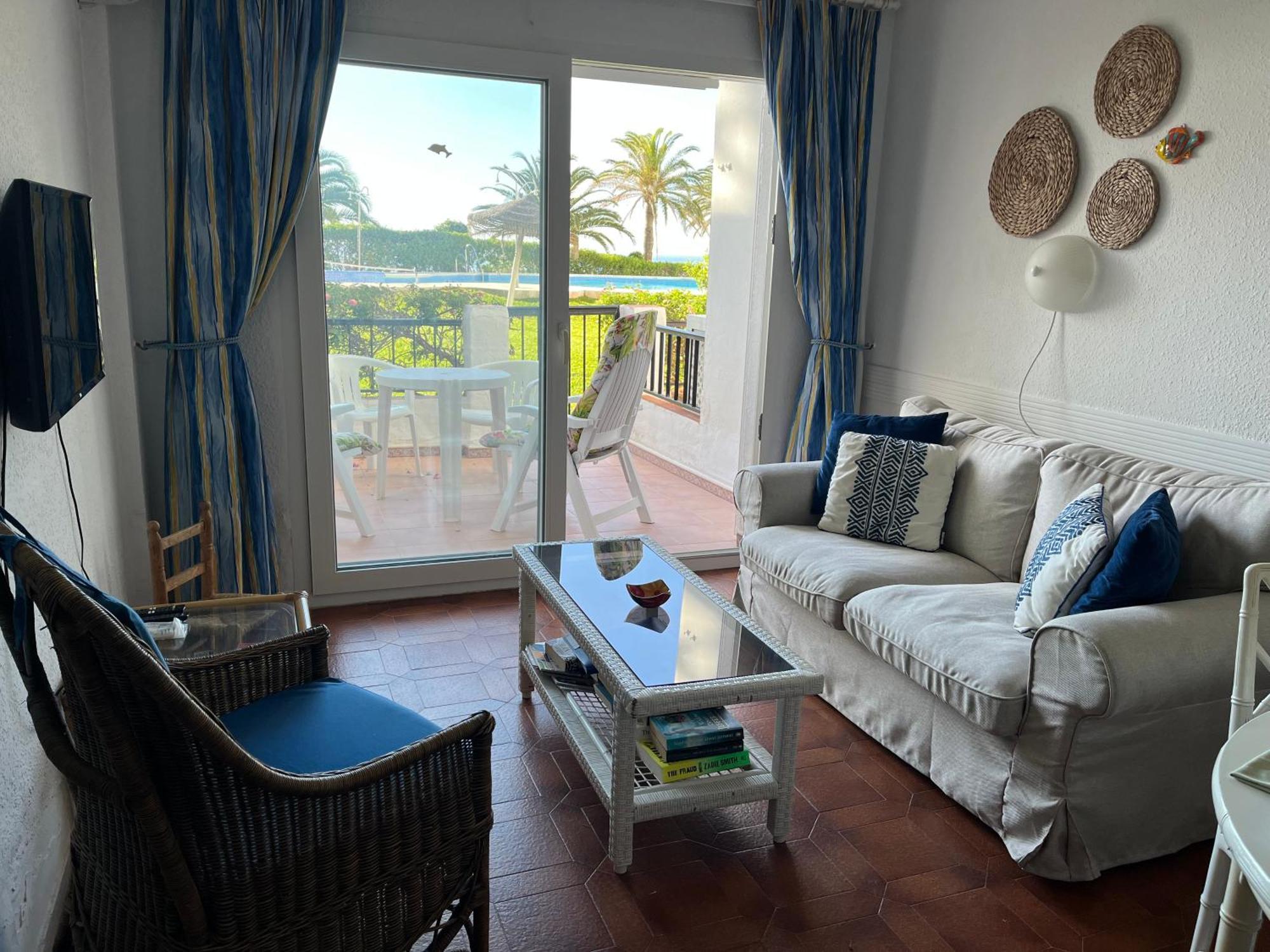 Sea & Pool View Garden Apartment Las Palmeras Nerja Extérieur photo
